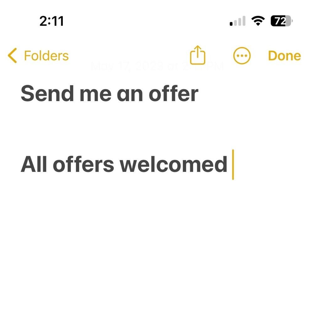 Offers welcomed